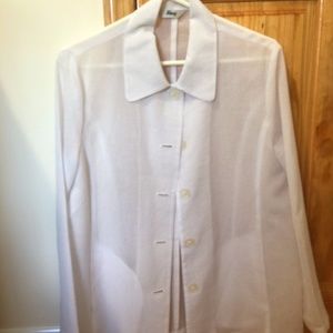 White linen blazer